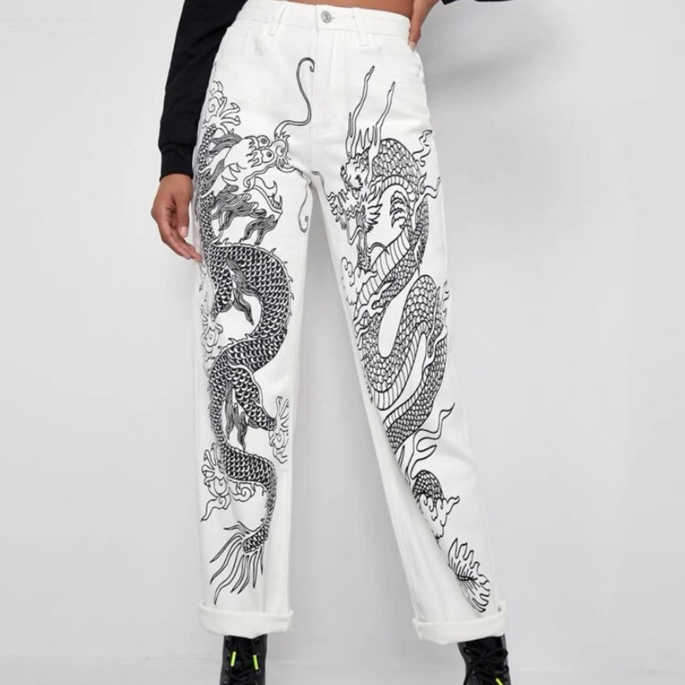 🤍 white dragon jeans 🤍